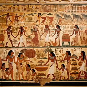 Style art Egyptien tombe de Nebamuns