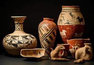 Style poterie Néolithique peinte en Turquie