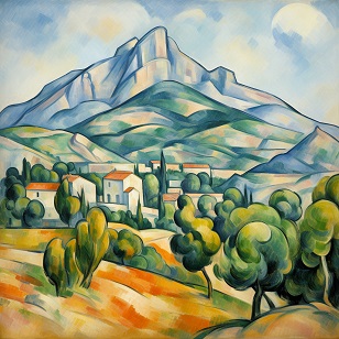 Post-Impressionnisme style Paul Cézanne