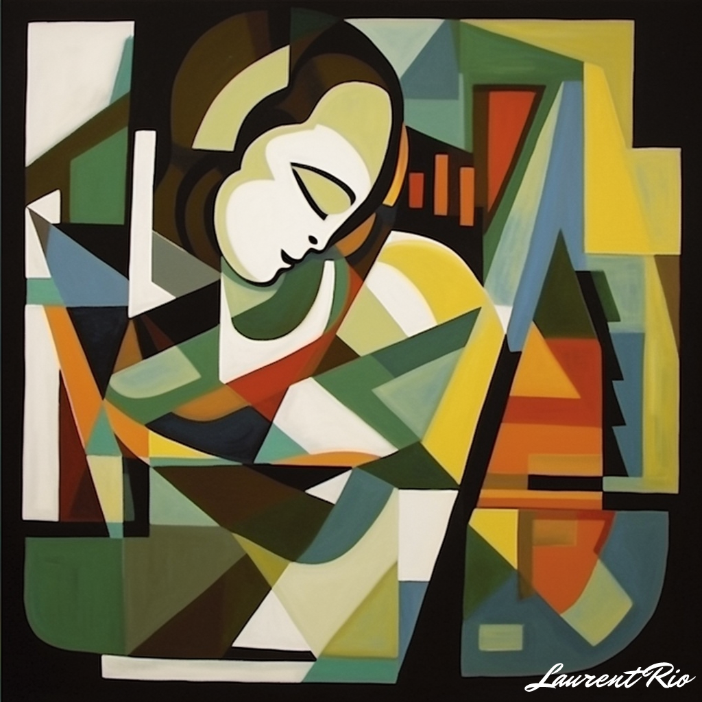 Peinture style geometrique - influence Madi - Tendresse