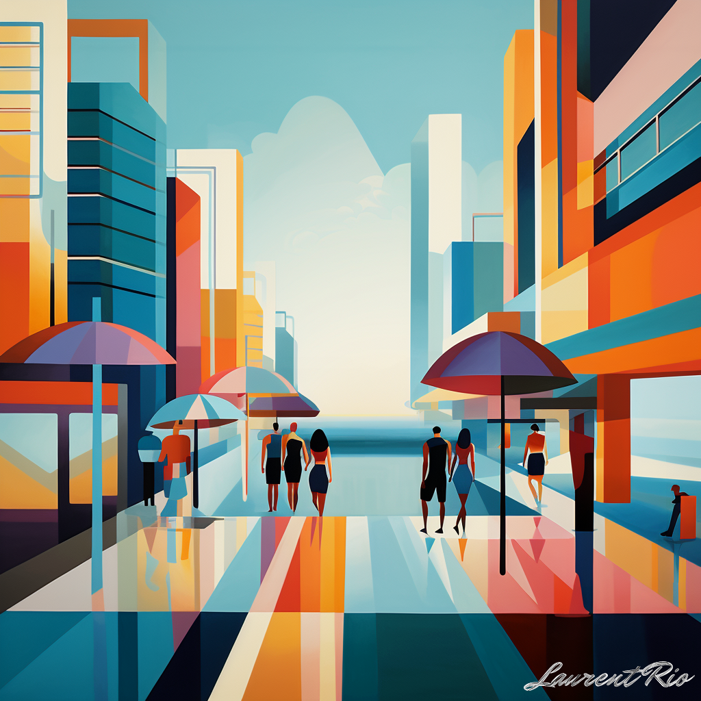 Peinture style geometrique - Summer Pulse