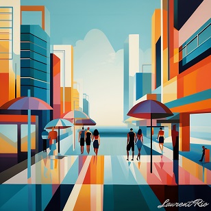 Peinture style geometrique - Summer Pulse