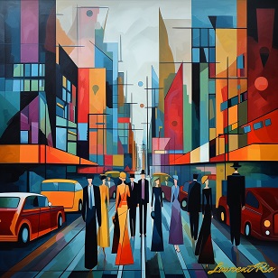 Peinture style geometrique - Ames Citadines