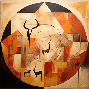 Peinture style geometrique - Lascaux