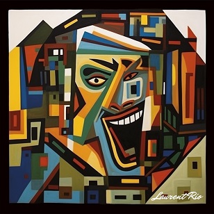 Peinture style geometrique - 
    Ubfluence Madi - Joie