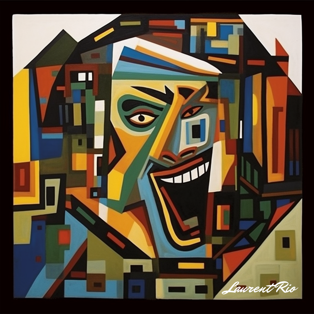Peinture style geometrique - 
    Ubfluence Madi - Joie